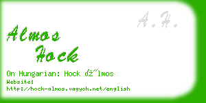 almos hock business card